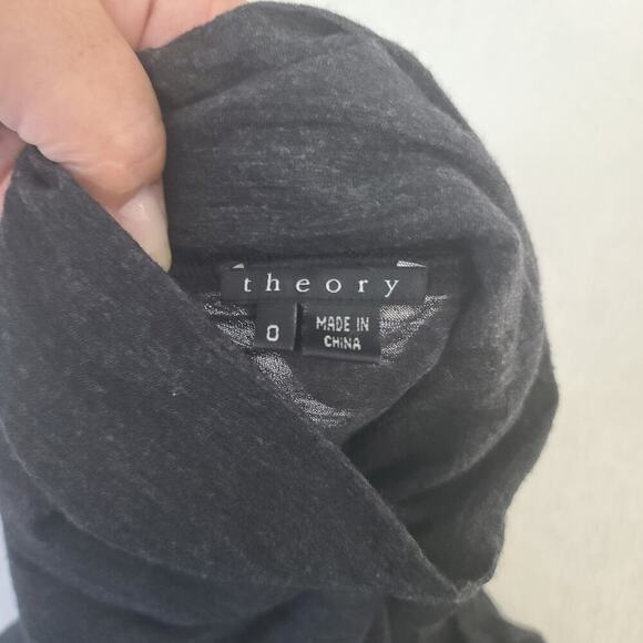 Theory Women's sleeveless turtleneck floral dress sheer black Size 0 Office Goth - Picture 9 of 10